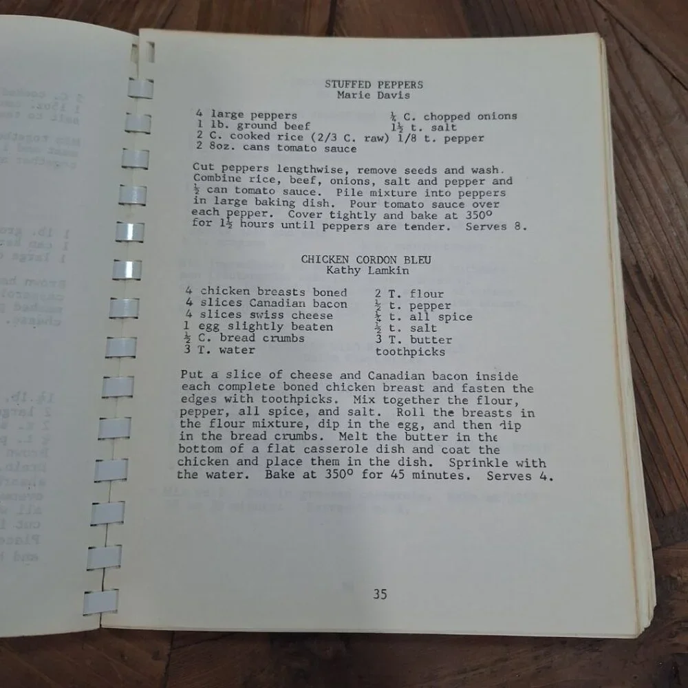Martin's College Ladies Club Cook Book Second‎ Edition Luker Recipes 1970s 80s